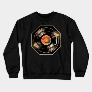 Retro vinyl record playing Crewneck Sweatshirt